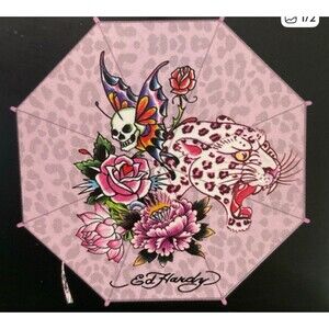 Ed Hardy Pink Leopard Umbrella